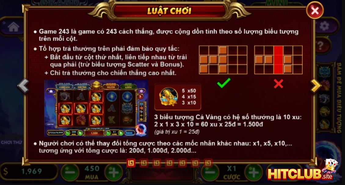 Luật chơi Kho báu Tứ Linh hit club